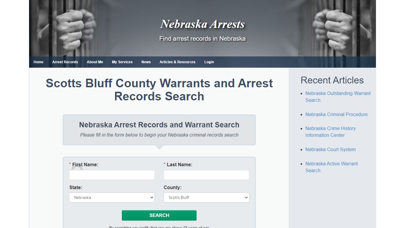 Scotts Bluff County Warrants and Arrest Records Search